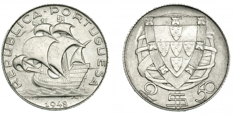 PORTUGAL. 2,5 escudos. 1948. Gomes-30.11. EBC+.