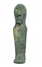 HISPANIA ANTIGUA. Íberos. 450-200 a.C. Bronce. Exvoto masculino. Altura 5,1 cm.