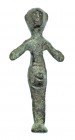 HISPANIA ANTIGUA. Íberos. IV-III a.C. Bronce. Exvoto masculino. Altura 7,2 cm