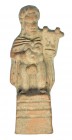 ROMA. Imperio Romano. II-III d.C. Terracota. Figura exenta de músico, con lira en la mano. Probablemente actor de teatro? Altura 12,6