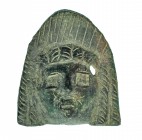 ROMA. Imperio Romano. I d.C. Bronce. Aplique con representación de máscara de teatro. Altura: 4,2 cm.