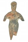 PREHISPÁNICO. Cultura Colima. II a.C. - III d.C. Terracota. Figura exenta femenina. Altura 11,6 cm. Pegado / restaurado.