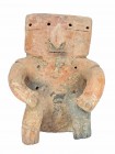 PREHISPÁNICO. Cultura Quimbaya. 500-1600 d.C. Terracota. Figura antropomorfa sedente. Altura 18,7 cm. Ex. col. Dr. Klaus Maria (1940-2011). Ex. Hirsch...