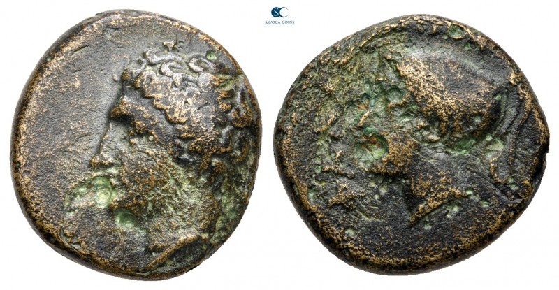 Thessaly. Phalanna circa 400-300 BC. 
Bronze Æ

16 mm, 5,27 g

Youthful mal...