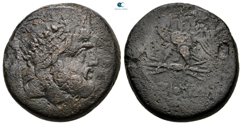 Pontos. Gaziura circa 100-85 BC. 
Bronze Æ

26 mm, 19,21 g

Wreathed head o...