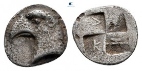 Aeolis. Herakleia ad Sipylos 450-400 BC. Hemiobol AR