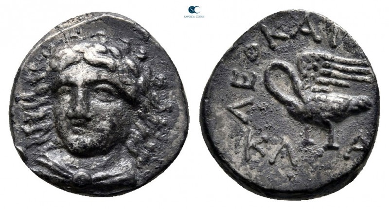 Ionia. Klazomenai . ΛΕΟΚΑΙΟΣ (Leokaios). magistrate 387-300 BC. 
Hemidrachm AR...