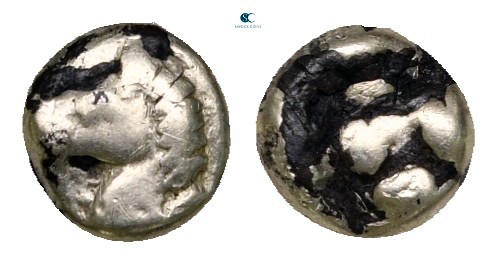 Ionia. Uncertain mint circa 550-525 BC. 
Fourrée Myshemihekte

4 mm, 0,44 g
...