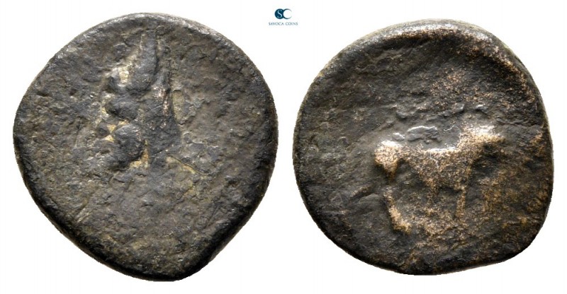 Kings of Sophene. Arkathiocerta. Mithradates I 150-100 BC. 
Chalkous Æ

12 mm...