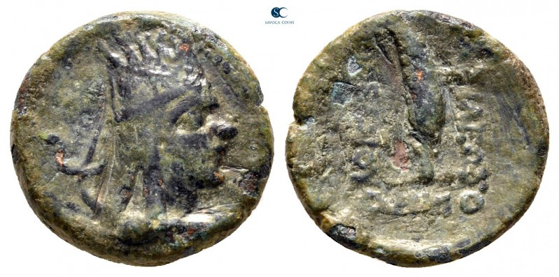 Kings of Armenia. Tigranocerta. Tigranes II "the Great" 95-56 BC. 
Bronze Æ

...