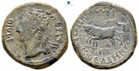 Hispania. Caesaraugusta. Augustus 27 BC-AD 14. C Valerius Fene and L Cassius, magistrate. Bronze Æ