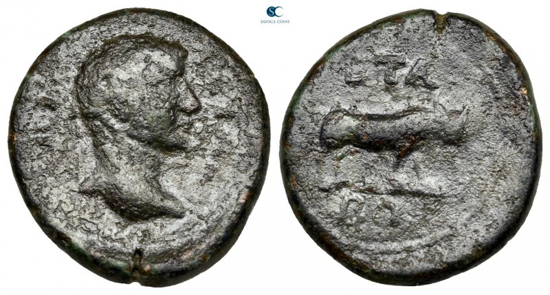 Epeiros. Buthrotum (?). Geta AD 198-211. 
Bronze Æ

21 mm, 6,25 g

Illegibl...