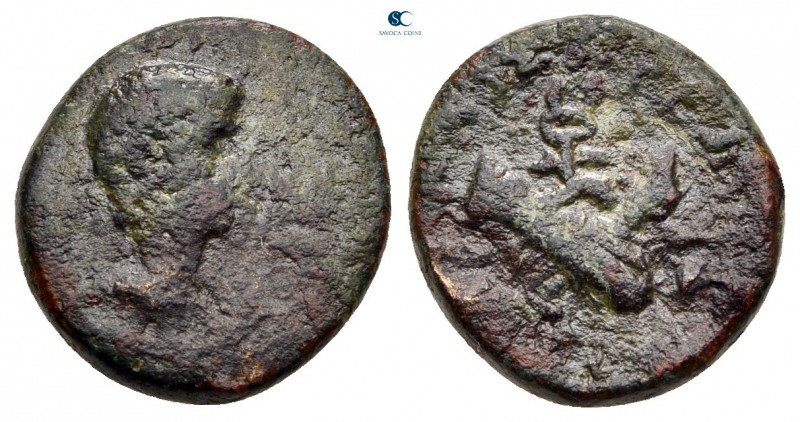Lydia. Tralleis. Octavian circa 30 BC. Struck by ΜΕΝΑΝΔΡΟΣ ΠΑΡΡΑΣΙΟΥ (Menandros ...