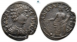 Phrygia. Hadrianopolis - Sebaste. Geta as Caesar AD 198-209. Poteitos, archon. Bronze Æ
