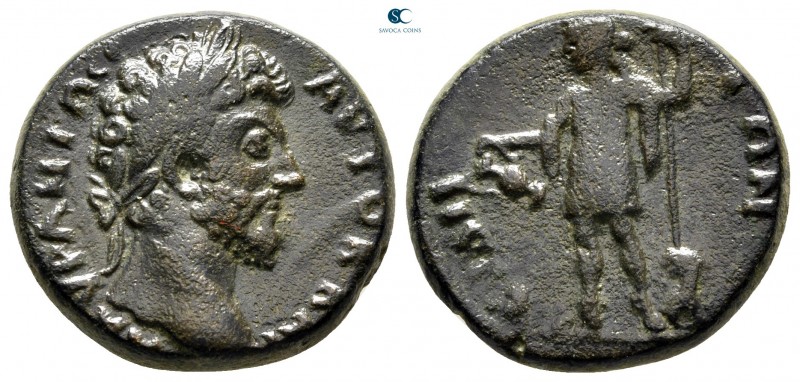 Pamphylia. Side. Marcus Aurelius AD 161-180. 
Bronze Æ

24 mm, 12,40 g

M A...