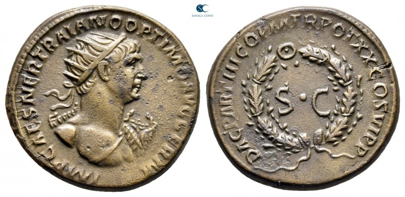 Seleucis and Pieria. Antioch. Trajan AD 98-117. 
Semis Æ

23 mm, 8,04 g

IM...