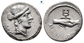 Albinus Bruti f. 48 BC. Rome. Denarius AR