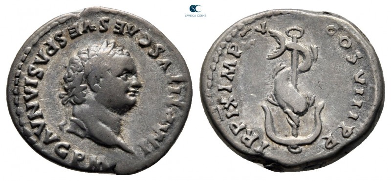 Titus AD 79-81. Rome
Denarius AR

18 mm, 3,30 g

IMP TITVS CAES VESPASIAN A...