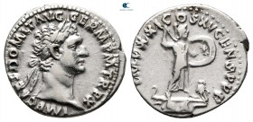 Domitian AD 81-96. Struck AD 90-91. Rome. Denarius AR