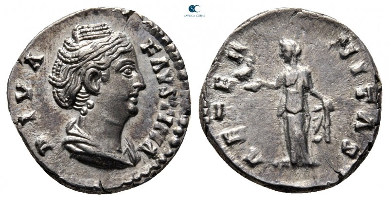 Diva Faustina I AD 140-141. Rome
Denarius AR

17 mm, 2,99 g

DIVA FAVSTINA,...