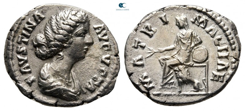 Faustina II AD 147-175. Rome
Denarius AR

18 mm, 3,06 g

FAVSTINA AVGVSTA, ...