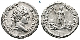Caracalla AD 198-217. Struck AD 207. Rome. Denarius AR