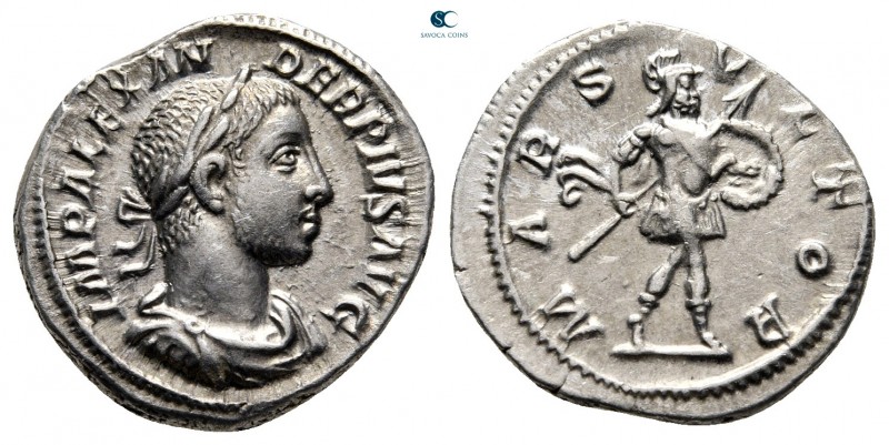 Severus Alexander AD 222-235. Rome
Denarius AR

18 mm, 3,12 g

IMP ALEXANDE...