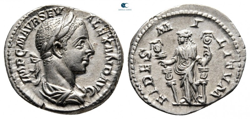 Severus Alexander AD 222-235. Rome
Denarius AR

18 mm, 3,00 g

IMP C M AVR ...