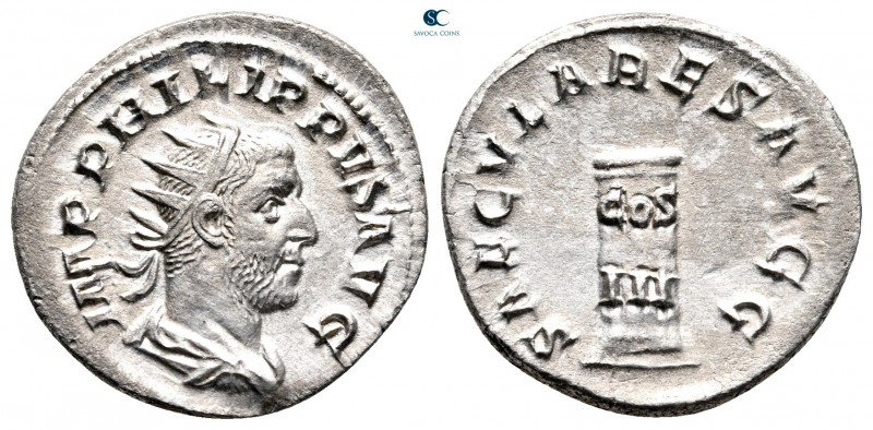 Philip I Arab AD 244-249. Commemorating the millennial game. Rome
Antoninianus ...