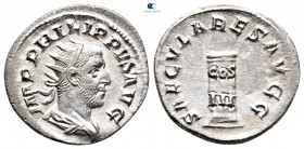 Philip I Arab AD 244-249. Commemorating the millennial game. Rome. Antoninianus AR