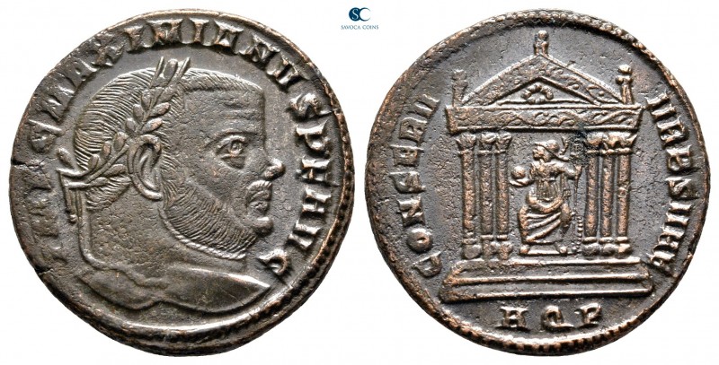 Maximianus Herculius AD 286-305. Aquileia
Follis Æ

25 mm, 6,46 g

IMP C MA...