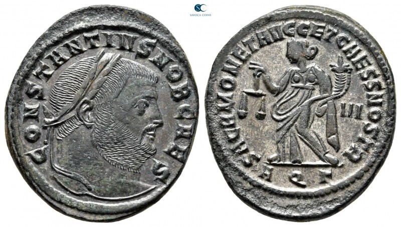 Constantius I as Caesar AD 293-305. Struck circa AD 302/3. Aquileia
Follis Æ
...