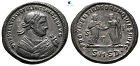 Diocletian, as Senior Augustus AD 305-312. 3rd officina. Serdica. Follis Æ
