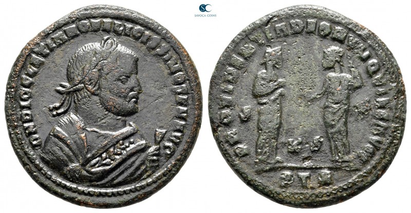 Diocletian, as Senior Augustus AD 305-312. Treveri
Follis Æ

28 mm, 10,41 g
...