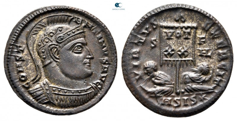 Constantinus I the Great AD 306-337. Siscia
Follis Æ

18 mm, 2,77 g

CONSTA...
