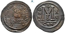 Justinian I AD 527-565. Dated RY 15=AD 541/2. Constantinople. 2nd officina. Follis Æ