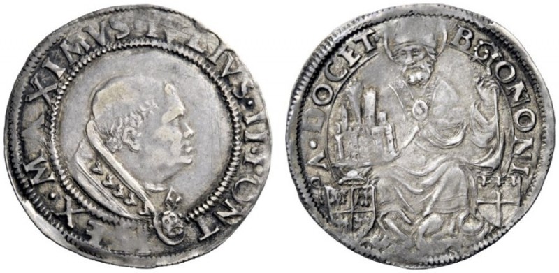  Bologna   Giulio II (Giuliano della Rovere), 1503-1513. Giulio, AR 4,20 g. IVLI...