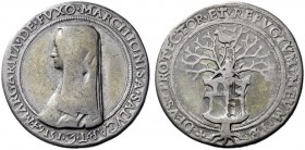  Carmagnola   Margherita di Foix reggente per il figlio Michele Antonio di Saluzzo 1516. Tallero 1516, AR 36,72 g. MARGARITA DE FVXO MARCHIONISA SALVC...