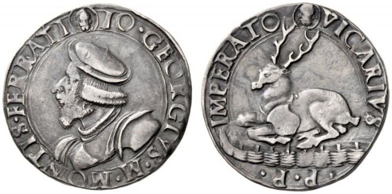  Casale   Gian Giorgio Paleologo, 1530-33. Testone, AR 9,06 g. IO GEORGIVS M MON...