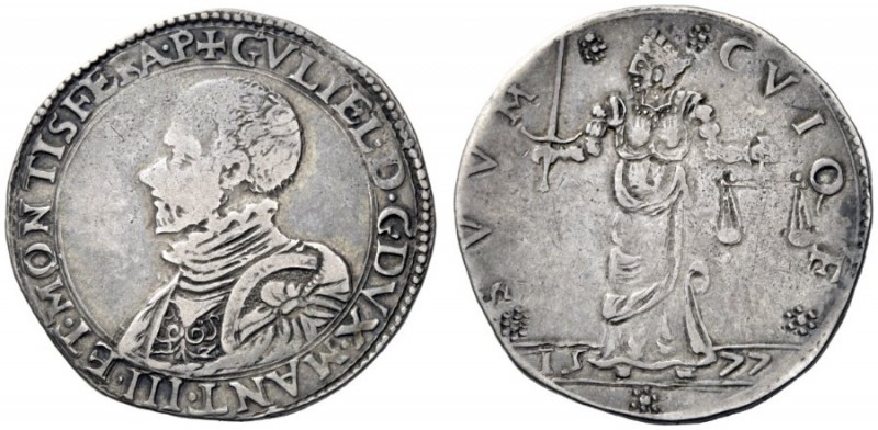  Casale   II periodo: duca di Mantova e del Monferrato 1575-87. Lira 1577, AR 12...