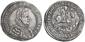  Casale   Vincenzo I Gonzaga, 1587-1612. Ducatone 1594, AR 31,49 g. VINC D G DVX MANT IIII Έ MON FE II Busto corazzato con toson d'oro a d. Rv. PROTEC...