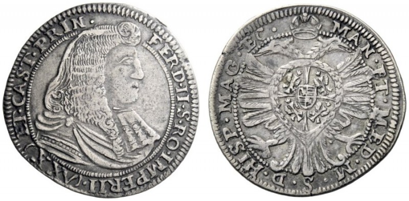  Castiglione delle Stiviere   Ferdinando II Gonzaga, 1680-1723. Da 25 soldi, AR ...