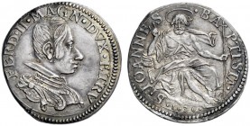  Firenze   Ferdinando II de’Medici granduca V, 1621-1670. Testone 1636, AR 9,25 g. FERD II MAGN DVX ETR Busto corazzato a d. Rv. S IOANNES – BAPTISTA ...