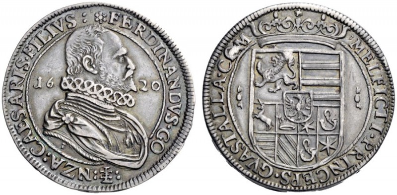  Guastalla   Ferdinando II Gonzaga, 1575-1630. Tallero 1620, AR 27,85 g. FERDINA...