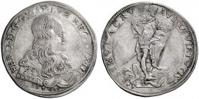  Guastalla   Ferdinando III Gonzaga, 1632-1678. Scudo da 7 lire 1664, AR 18,87 g. FERD D G GVAST LVZ REG DVX III Busto corazzato a d.; sotto, nel giro...