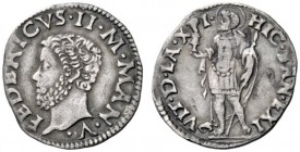  Mantova   Federico II Gonzaga, 1519-1540. Grossetto, AR 1,00 g. FEDERICVS II M MAN V Testa a s. Rv. HIC SAN EXI – VIT D LA XPI S. Longino stante con ...