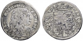  Mirandola   Alessandro II Pico 1637-1691. Lira 1669, AR 6,87 g.  ALEXAND PICVS DVX MIR II Busto corazzato a d.; sotto, nel giro, E T (Elia Tiseo, zec...