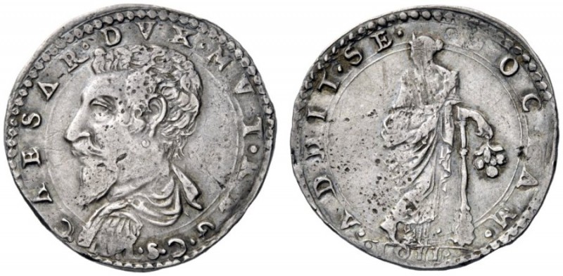  Modena   Cesare d'Este 1597-1628. Lira 1611, AR 6,17 g.  CAESAR DVX MVT REG C B...
