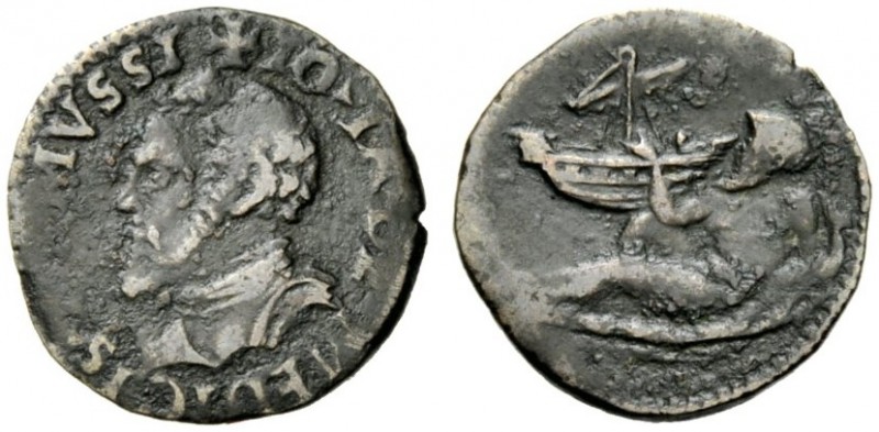  Musso   Gian Giacomo Medici, 1528-1532. Quattrino, Mist. 0,91 g. + IO IA DE MED...