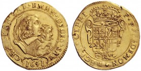  Savoia   Carlo Emanuele II duca XIII, 1638-1675. I periodo: reggenza della madre Cristina di Francia 1638-1648. Da 4 scudi d'oro o quadrupla 1641, To...